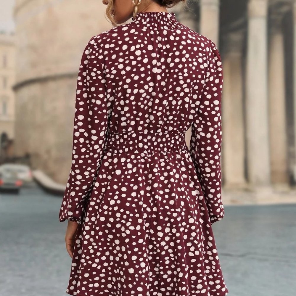 Preppy Womens Dress burgundy - Picture 2 of 5